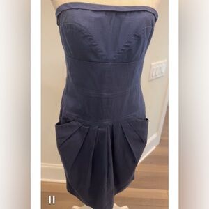 Victoria Secret Body by Victoria strapless blue dress. Size 10